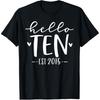 Hej Ten Est 2015 10-årig Födelsedagstjej 10 År Gammal T-shirts Herr Bomull Humor Streetwear T-shirt Kortärmad Lös Klädsel