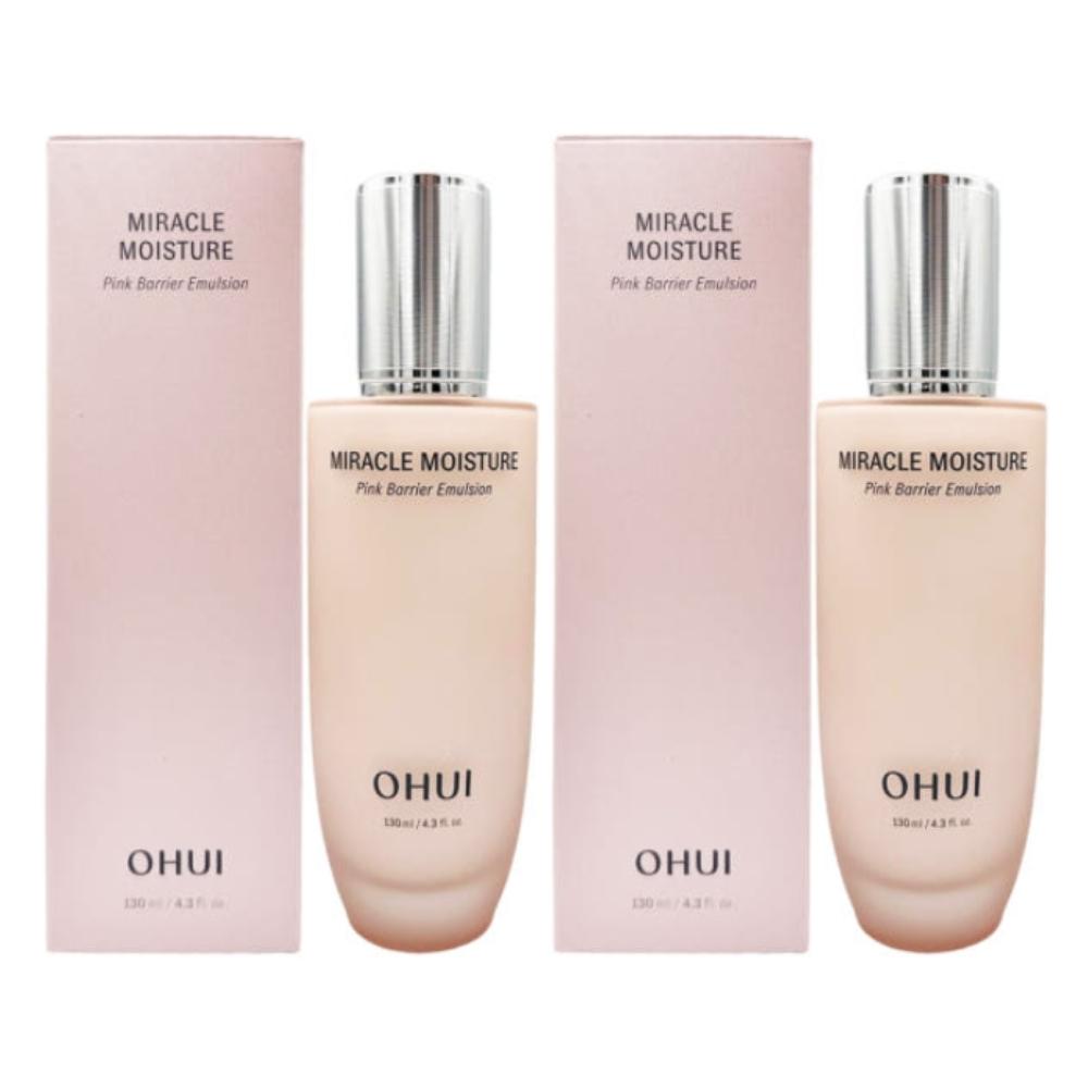 Ohui Miracle Moisture Pink Barrier Emulsja 130ml – Bogaty w wilgoć balsam dla skóry wrażliwej, wzmacnia barierę skórną dzięki łagodzącemu nawilżeniu