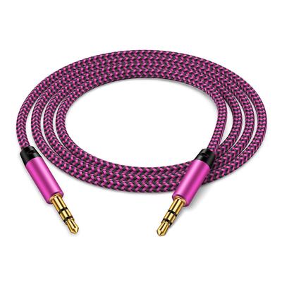 Viviver Audio Cable AUX Cable Audio Cable Male To Male Stereo Mini Plug Home Car Stereo Highly Durable Nylon Braid Sound Quality 24K Gold Plated