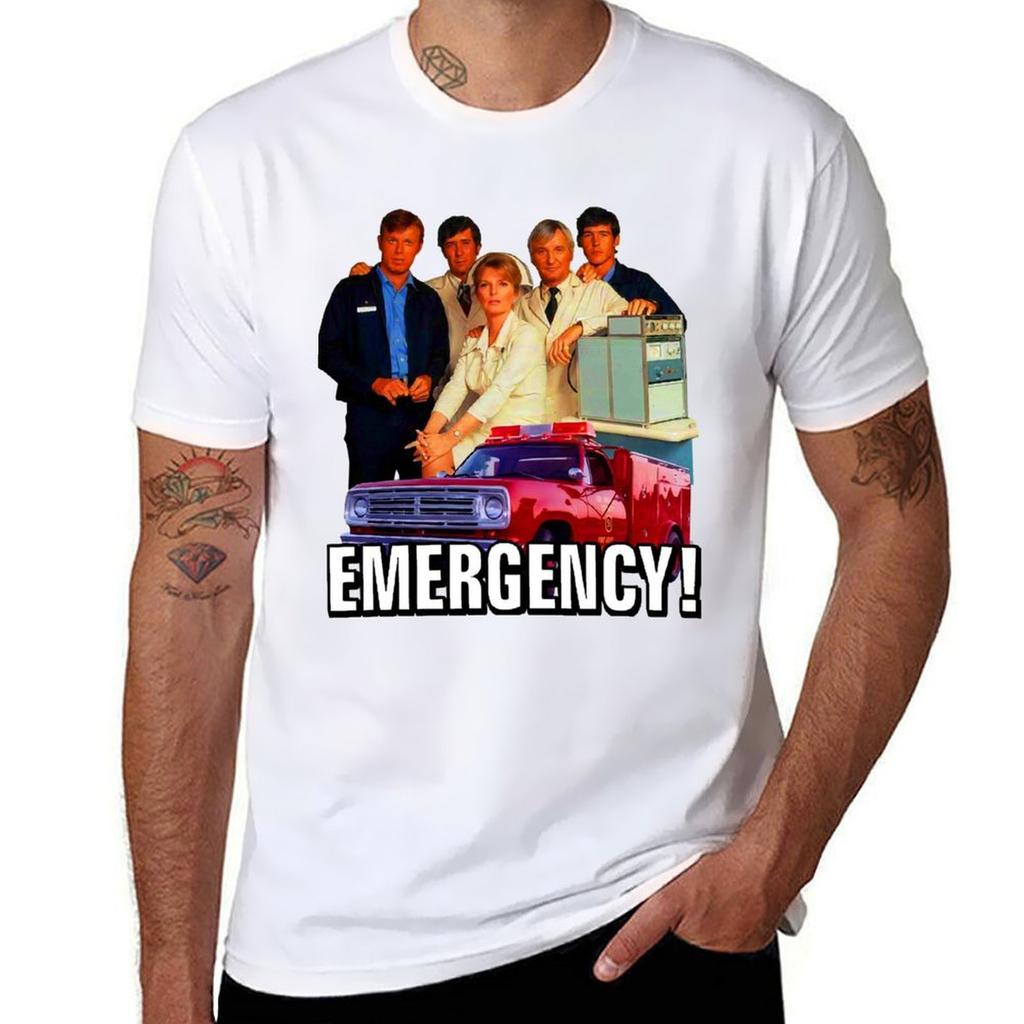 Retro Vintage 70s EMERGENCY Cast Tribute Classic TShirt Industrial Work Tee Shirt