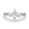 S925 Sterling Silver Rhombus Zirconia Flower Vine Ring for Women - High-end European and American Style.