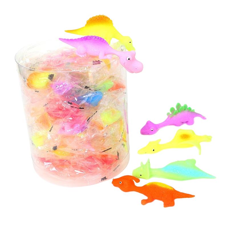 Novelty dinosaur finger slings sticky catapult toy 6/12/18PCS light rubber prank flying fun game stress relieving toy gifts
