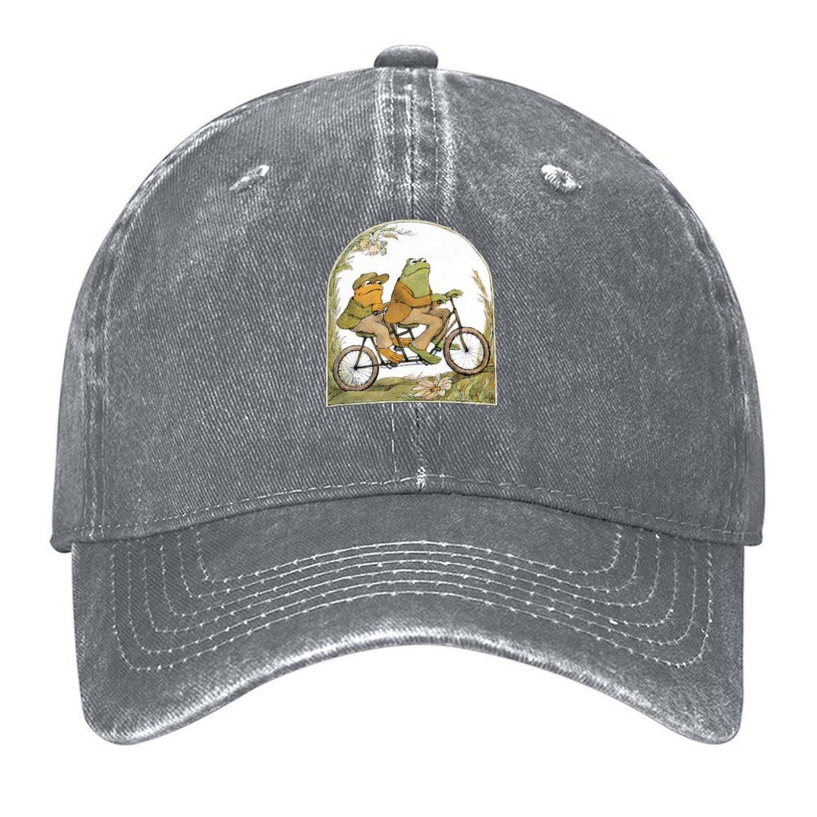 2026 Лягушонок и Жаба на Велосипеде (Книга «Лягушонок и Жаба») Кепка Бейсболка Спортивная Кепка Шапка-бини |-F-| Туристическая Кепка Мужские Кепки Женские