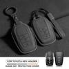 Wildleder Autoschlüsselanhänger Hülle für Toyota Rav4 Crown Hilux Fortuner Camry Land Cruiser Prado Prius Camry Chr C-Hr Protector Fob