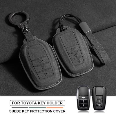 Kožené pouzdro na klíčenku pro auto Toyota Rav4 Crown Hilux Fortuner Camry Land Cruiser Prado Prius Camry Chr C-Hr Chránič Klíčenka