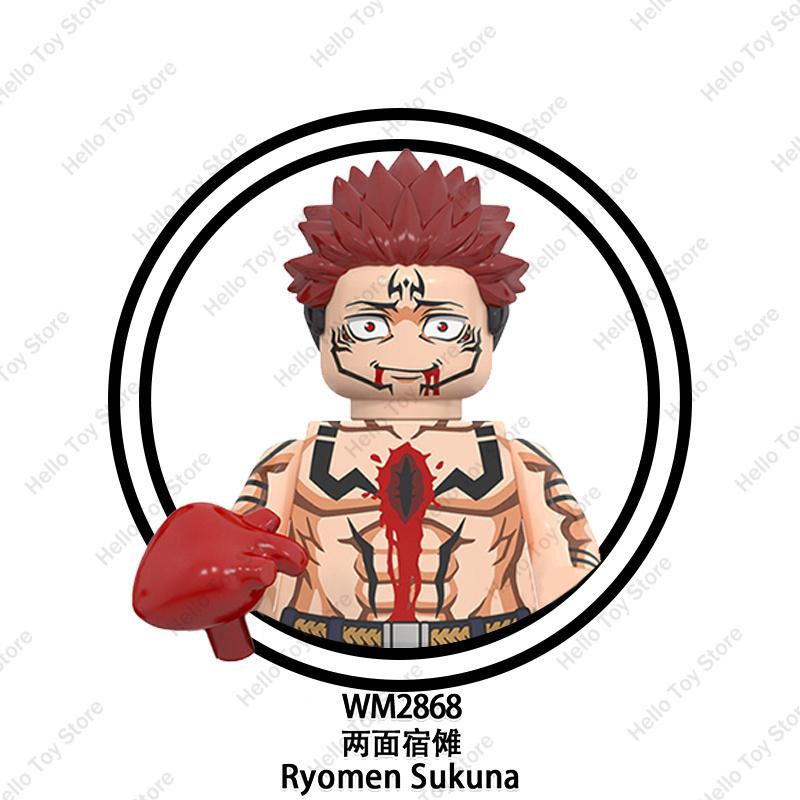 Jujutsu Kaisen Hot Anime Mini Acion Figures Satoru Gojo Model Classic Cartoon Building Blocks Itadori Yuji Dolls Bricks Toy Gift