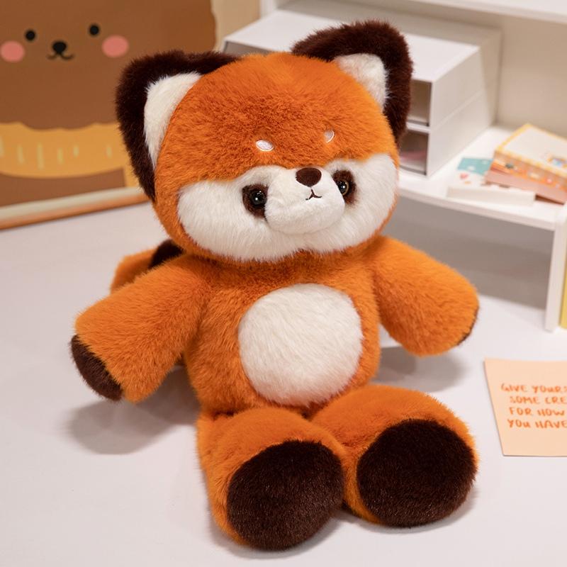 

Soft Raccoon Cat Plush Toy Fluffy Red Panda Kitten Doll Warm Hugging Cartoon Animal Cuddly Gift For Kids And Adults 35cm