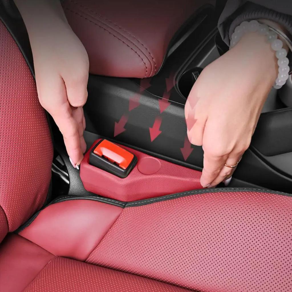 A pair of car seat belt groove protection covers - seat gap plugs to prevent items from falling off, car interior accessories