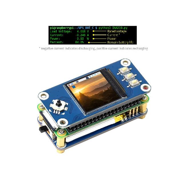 Waveshare UPS HAT (C) 5V Uninterruptible Power Supply UPS HAT Board For Raspberry Pi Zero Zero 2 W UPS