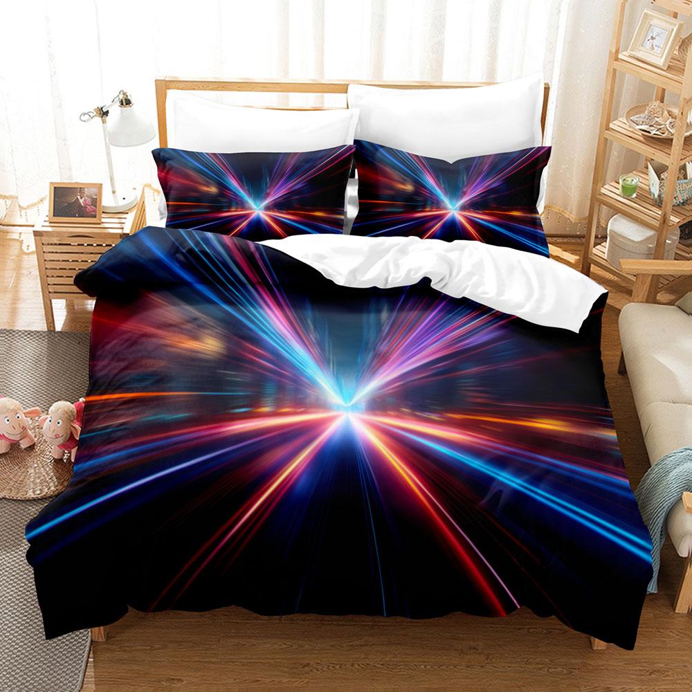 Galaxy Nebula 3D Bedding Set Starry Sky Duvet Cover Set King Queen Twin Double Comforter Cover Set For Home and Decoration