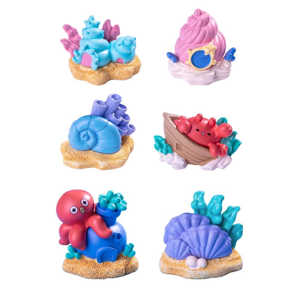 

6 шт./набор мультяшный домик-ракушка укрытие имитация смоляной ракушки ландшафтный дизайн реалистичные фигурки ракушек осьминога аквариум