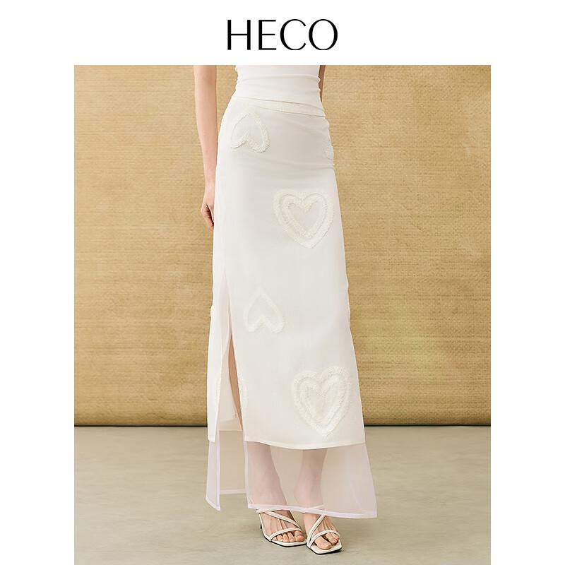 HECO New Chinese Style Acetate Embroidered Mesh Skirt S