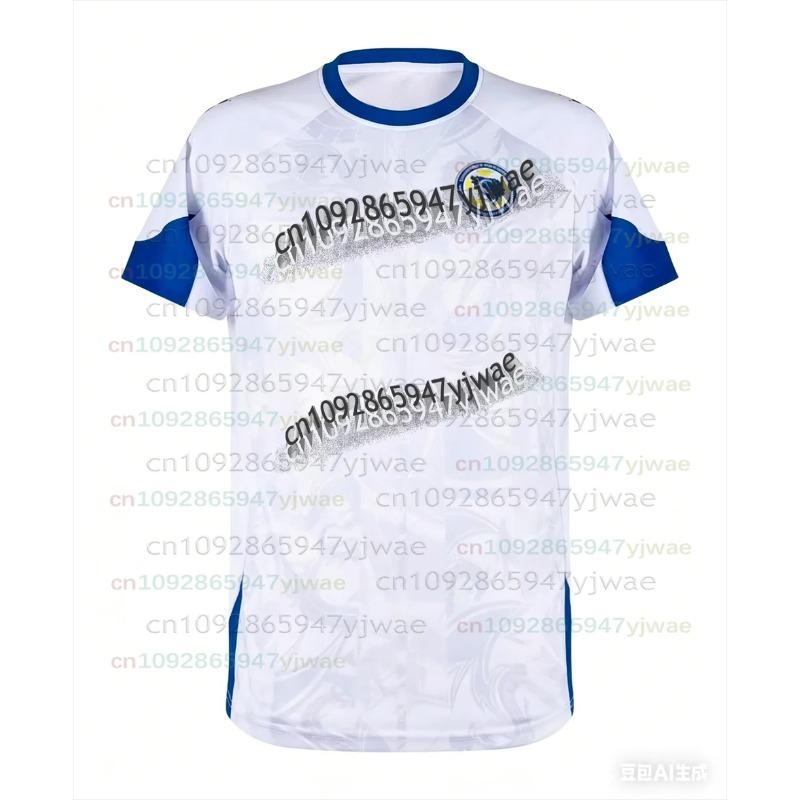 MDHAO xin nan zhuang  3D txu 2026 Bosni&euml; en Herzegovina Voetbalshirt DZEKO 11 Voetbal T-shirt Heren Trainingsshirt Thuis Uit Blauw Wit Top Fan Uniform L