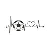Football Heartbeat Wall Sticker Sports Football Bedroom Background For Home Decoration Kids Boy Room Wallpaper Creative Stickers