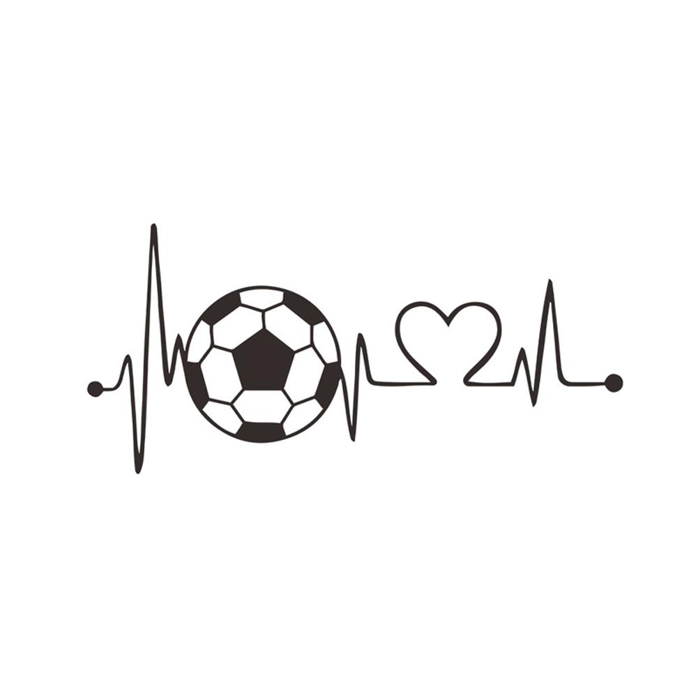 Football Heartbeat Wall Sticker Sports Football Bedroom Background For Home Decoration Kids Boy Room Wallpaper Creative Stickers