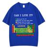 T-shirt Divertente Tavola Periodica Posso Leccarlo Chimica Estate Manica Corta Ampia Casual Cotone T-shirt Hiphop Moda T-shirt