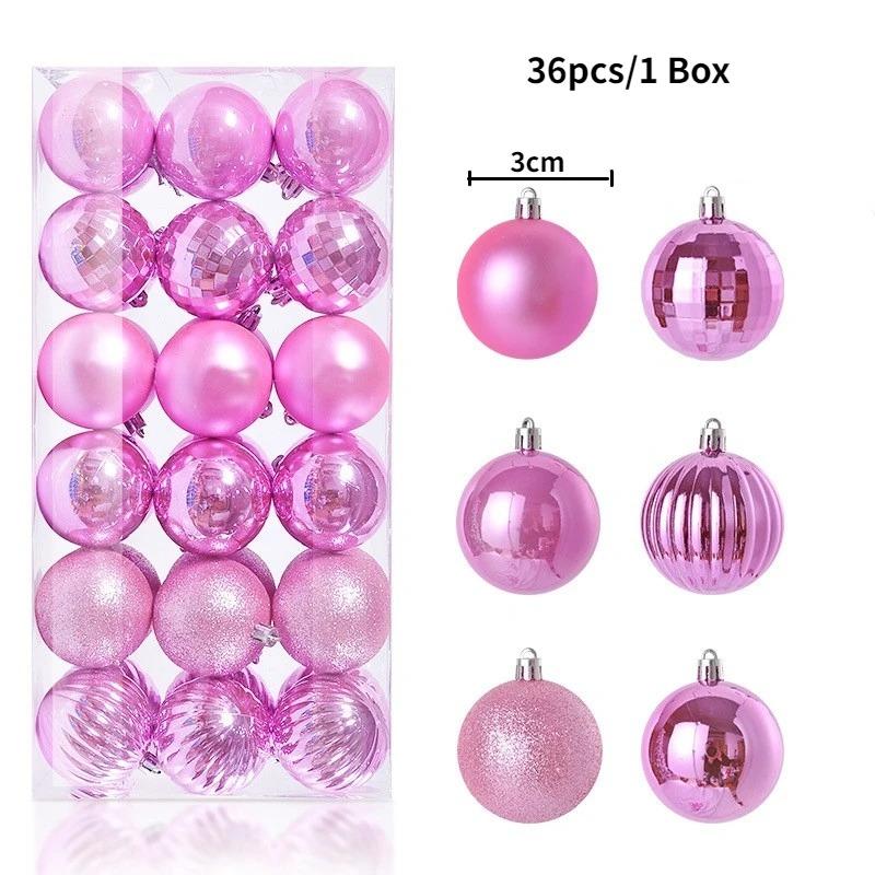 24/36Pcs 3/4CM Christmas Decoration Ball Christmas Tree Ornaments for Home Decor New Year 2025 Navidad Pendant Ball Accessories