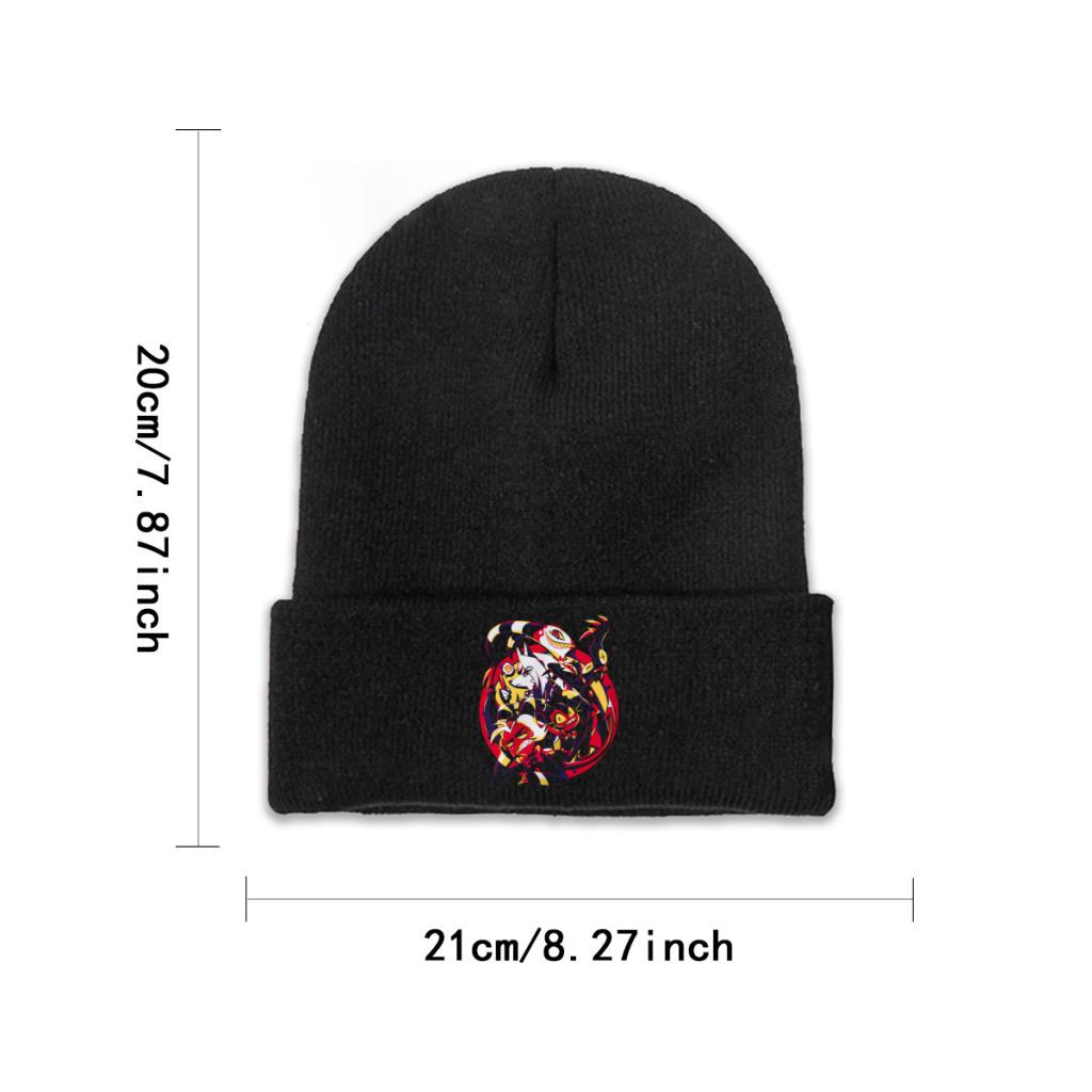 Helluva Boss Merch Octavia Comedy Strickmützen für Damen, Unisex, Beanie, Wintermützen, Polyester, essentielle warme Mützen