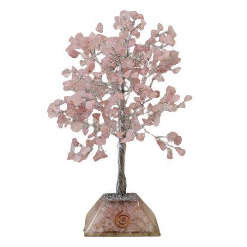 Rose Quartz Crystal Tree Orgonite Base 320 Gemstones