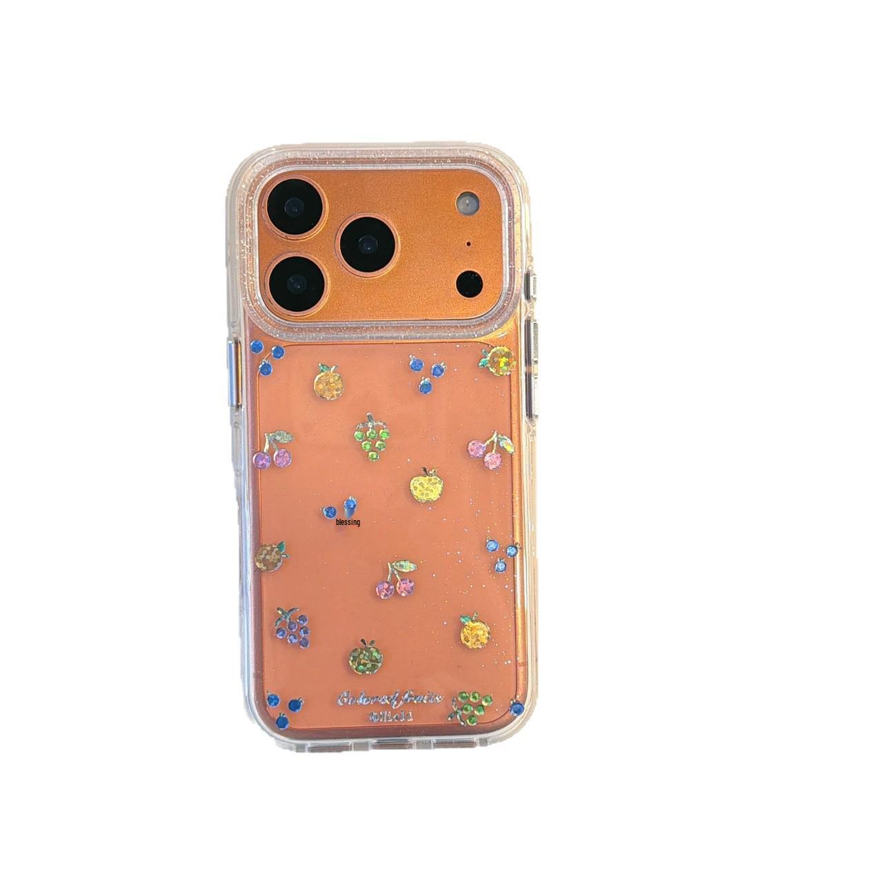 

Colorful Gilded Fruits iPhone Case for 16/17 Pro Max & iPhone 15/14 Apple 16