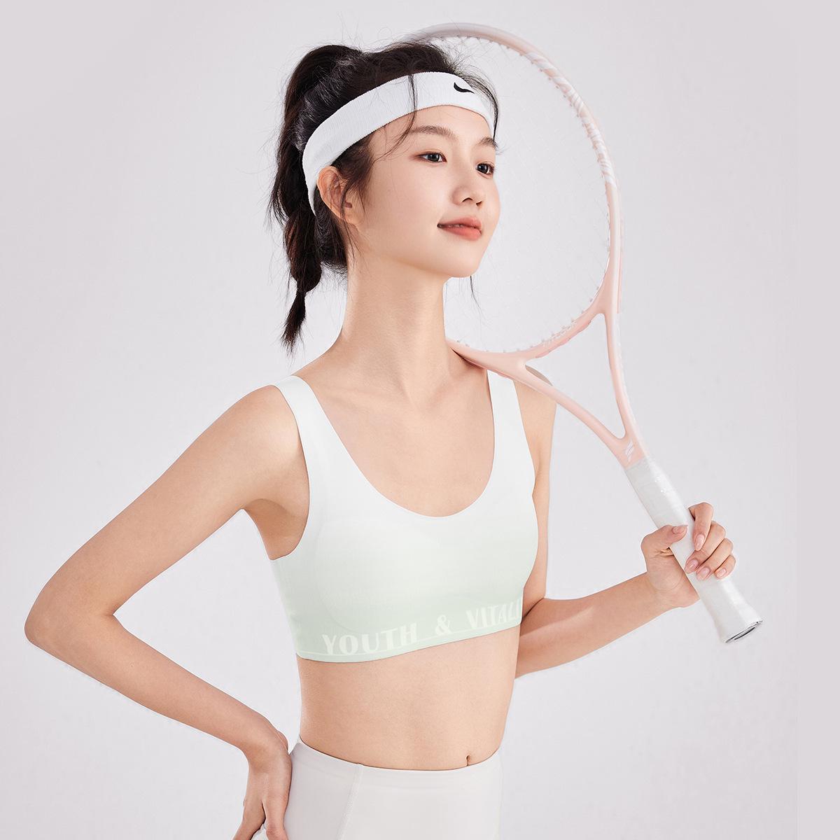 Teen Girl s Sports Bra - Shockproof Vest for Adolescent Development L [90-110 lbs] светло-зеленый