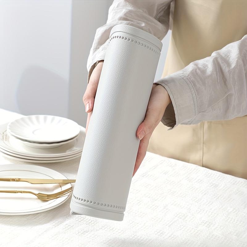 Manteles Individuales de PVC Resistentes al Calor con Bordes Decorativos Festoneados Estilo Nórdico para Decoración Festiva, Fiestas, Comidas Diarias