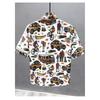 Trendy Summer Short Sleeved Men's Graffiti Flower Shirt New Japanese T-shirt Summer Thin Ice Silk Half Sleeved Shirt