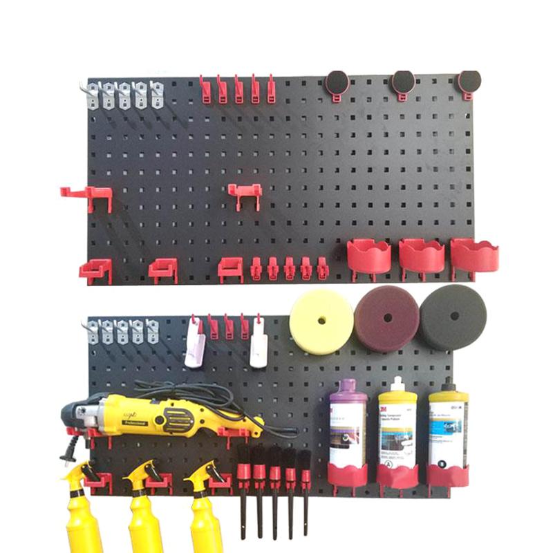 5Pc Pegboard Hooks Abs Wall-Mounted Tool Parts Storage Box Rack Plate Shelving Components Tool Hanging Board Garage Hook
