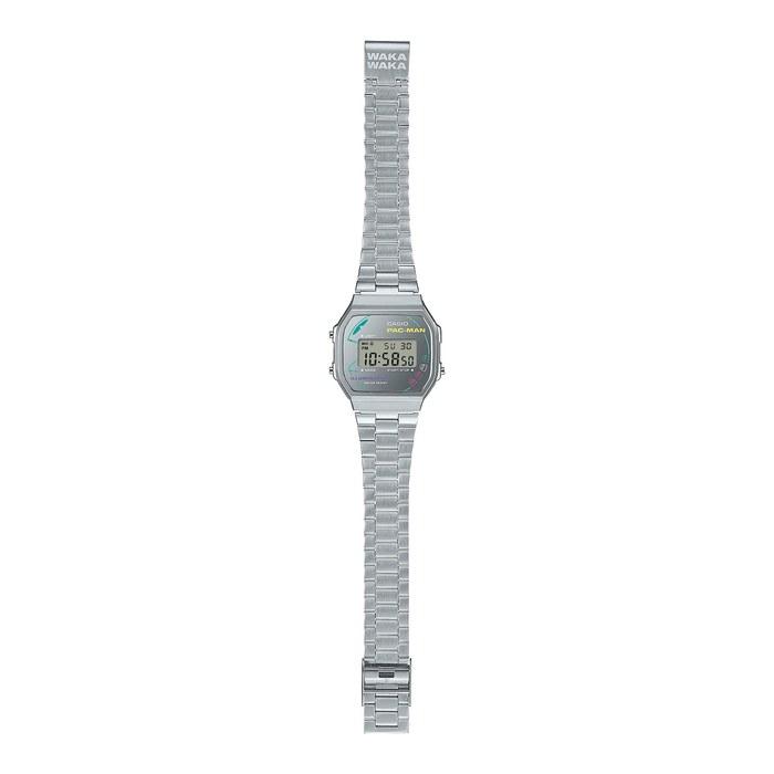 Casio Vintage Pac-Man Collaboration Digital Watch A168WEPC-7A Silver 14.520.5cm