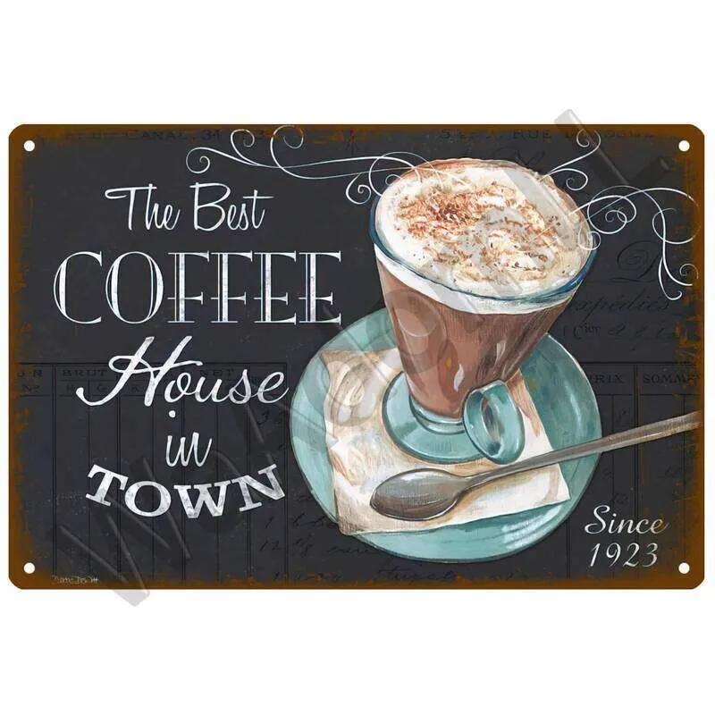 

Decor Coffee Vintage Tin Sign Plaque Metal Plate Wall Art Posters For Kitchen Bar Cafe Room Retro Iron Painting 26T0104 26T0104 20x30cm