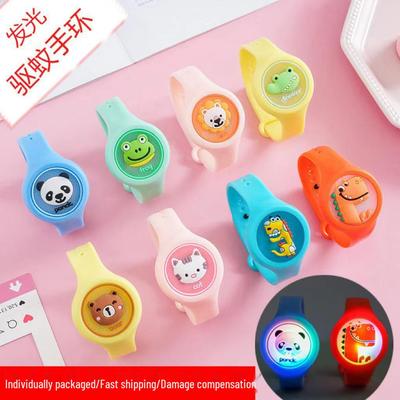 Luminous Cartoon Mosquito Repellent Bracelet Children's Watch - Portable Anti-Bite, Flashing Design.