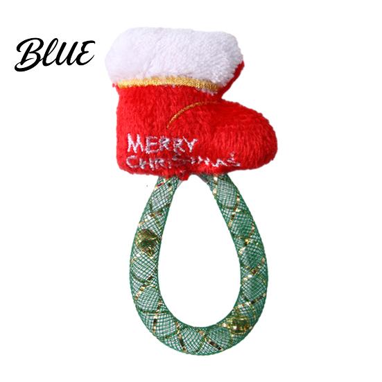Cat Chew Toys for Teeth Cleaning Christmas Catnip Toy Indoor Cats, Stuffed with Mesh Teething Relief Kittens Tube, Interactive Flexible Tube