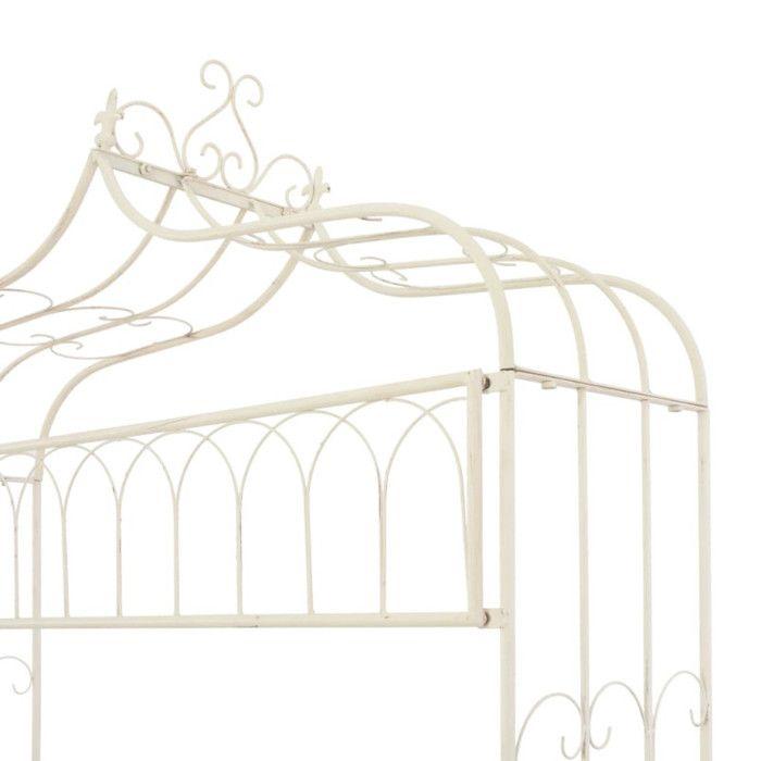 VidaXL Garden Bench 122 Cm Antique White Iron