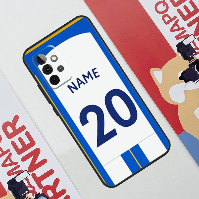 Personalised Football Number Name Case For Samsung Galaxy A52 A42 A32 A22 A12 A51 A71 A14 A24 A34 A54 A13 A23 A33 A53 Coque