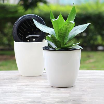 Double Layer Flowerpot Self-Watering Planters Minimalist Hydroponic Flower Pot Succulent Pots Home Decor Gardening Supplies