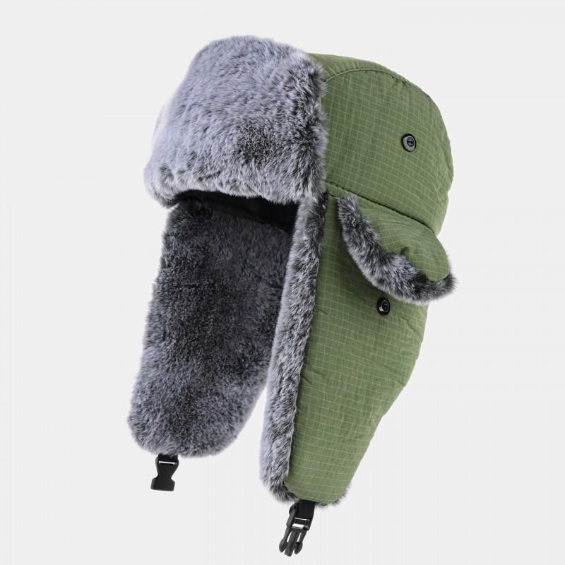 Unisex Warm Fleece Plaid Hat With Ear Protection Winter Cap Outdoor Cold Weather