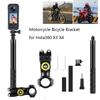 Für Insta360 X3 X4 Motorrad-Fahrradhalterung mit unsichtbarem Selfie-Stick für GoPro Hero12 11 10 DJI Action-Kameras Zubehör