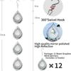 10cm Water Drop Rotating Wind Chime: Creative 3D Metal Wind Spinner & Bird Repellent