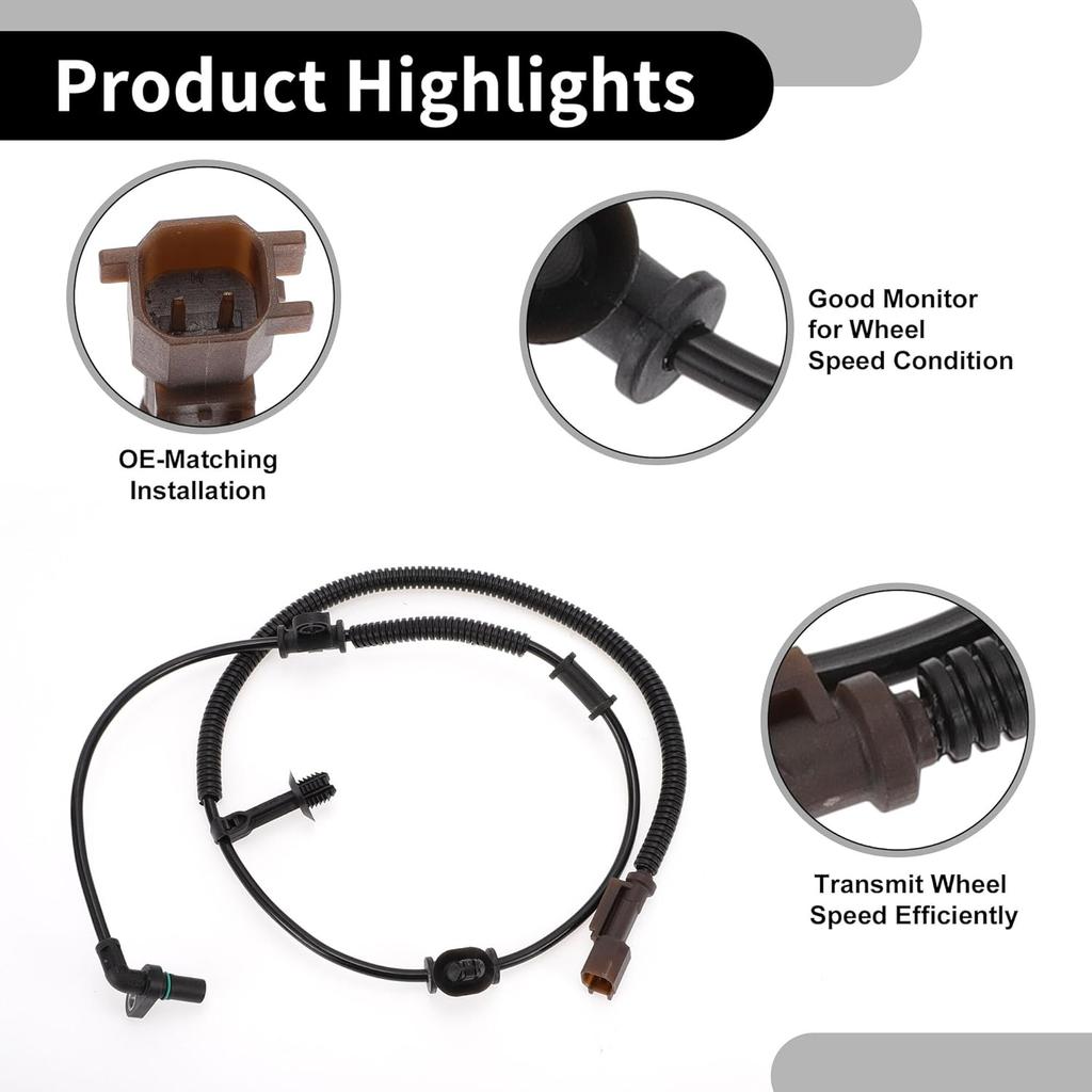 ABS Wheel Speed Sensor No.FL3Z2C204A/JL3Z2C204A/JL3Z2C204D Front Left or Right Driver or Passenger Side Fit for Ford F-150 2015-2017