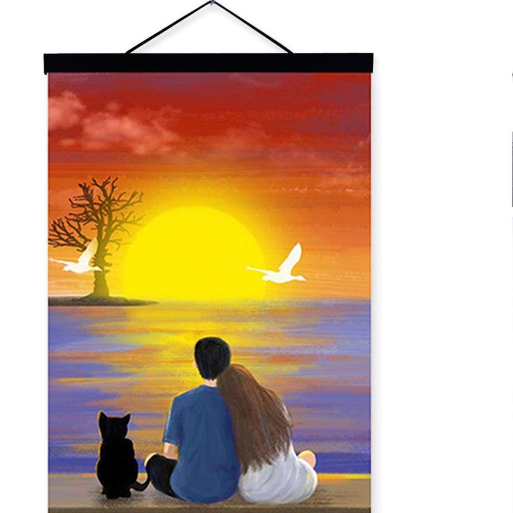 DIY Painting Frame Magnetic Wooden Hanger Wood Photo Frame Painting Canvas Poster Framework Hanger Home Ornament