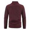 Cardigan de toamnă/iarnă pentru bărbați mărime plus, din catifea îngroșată, cu guler înalt - Palton cu croială slim.
