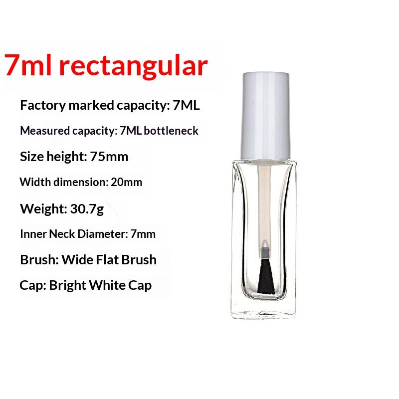 NEW 5/10/12/15ML Empty Clear Glass Nail Polish Bottles With Brush Cap Refillable Containers For Nail Art Lip Golss Liquid Sample