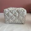2024 Floral Cotton Cosmetic Bag - Large Capacity, Portable, Hand-Held Storage