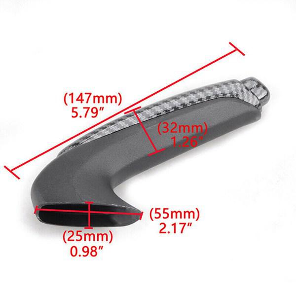 Left-Hand Drive Car Brake Lever Shift Knob Cover Set, Color: As Shown, Made of ABS Material.