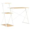 VidaXL Bureau avec étagère Blanc et chêne 116x50x93 cm 20291