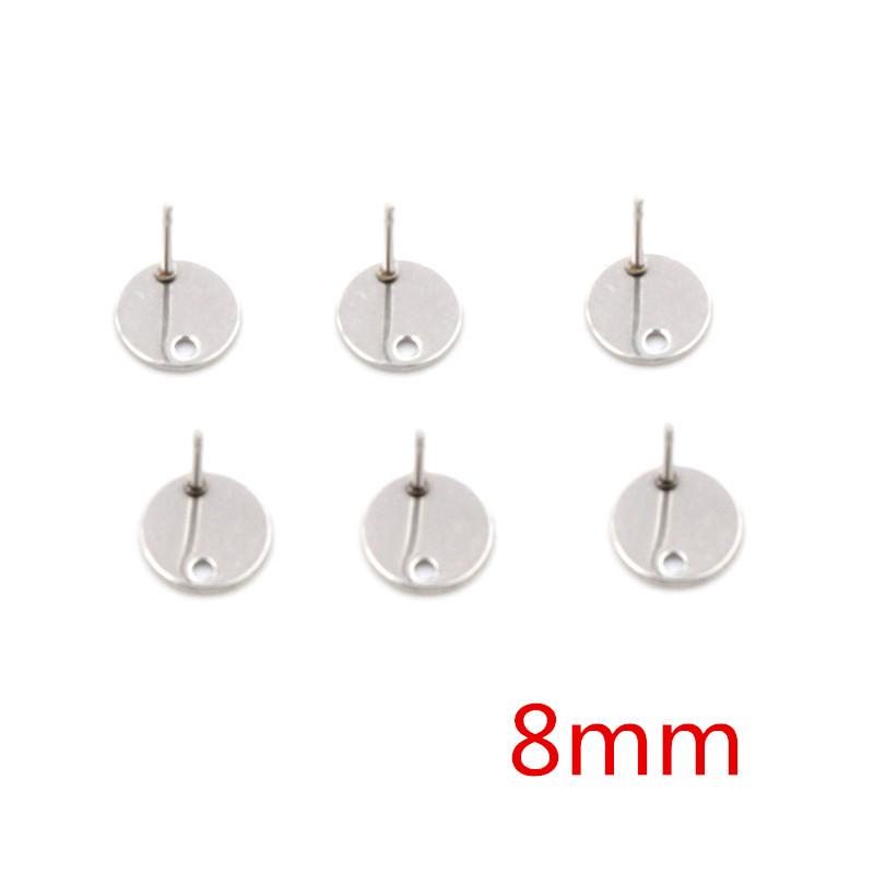 20er-Pack Edelstahl-Steckohrringe mit Haken & Basen in verschiedenen Größen (Ohrstöpsel nicht enthalten)