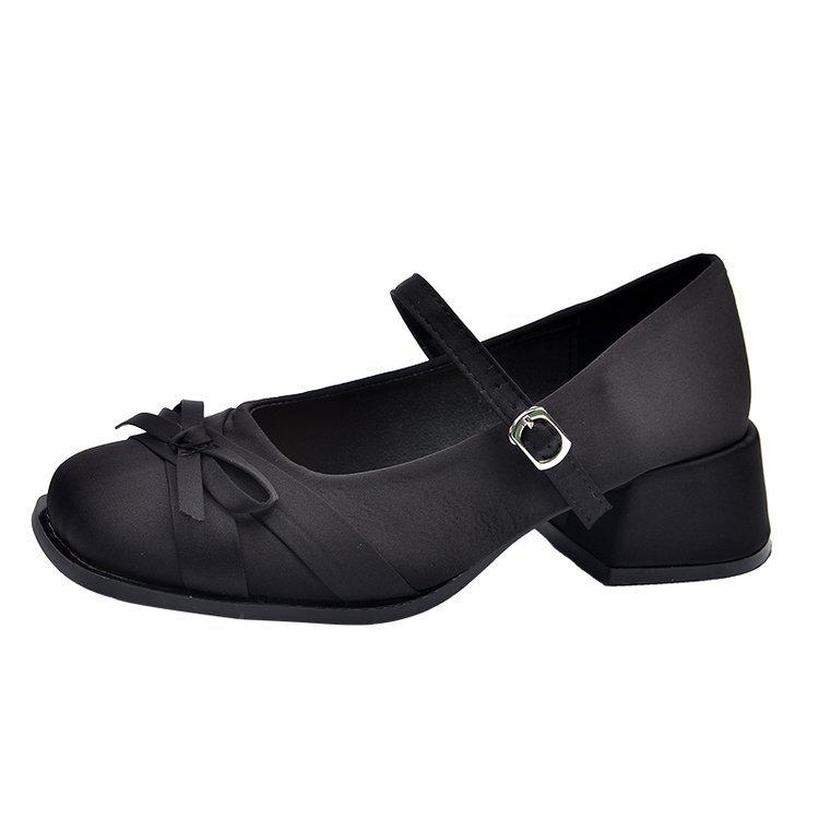 [Yushilai] Small French thick-heeled Mary Jane shoes for women's spring 2025 new sweet and versatile single shoes