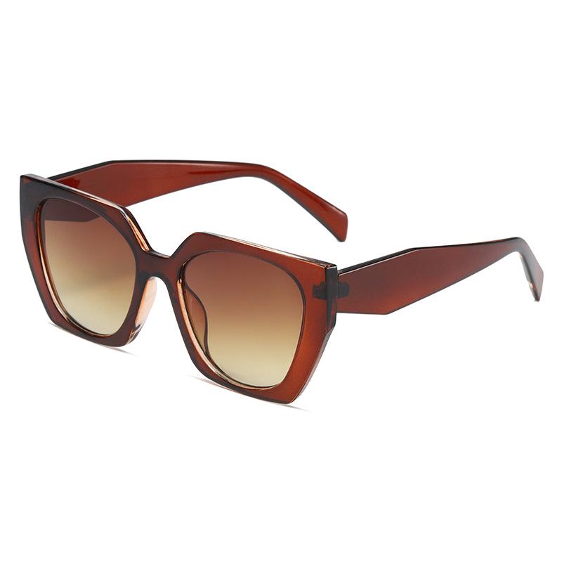 3282 Large Frame European & American Fashion High-End Polygon Cat Eye Sunglasses - Unisex UV Protection