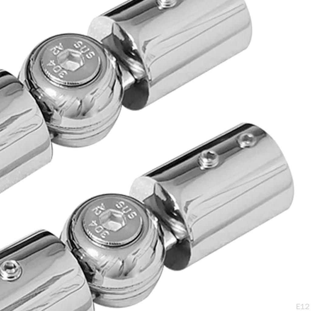 2 Stück Eckverbinder für Gardinenstangen mit Schrauben, Universalverbindung, Duschraum-Klappbogen