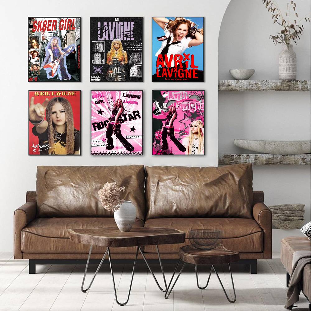 A-Avril Singer R-Ramona Lavigne Film Klebrige Poster Retro Kraftpapier Aufkleber DIY Zimmer Bar Café Ästhetische Kunst Wandmalerei